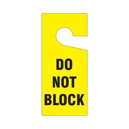 DOOR KNOB SAFETY TAG DO NOT BLOCK TAD832